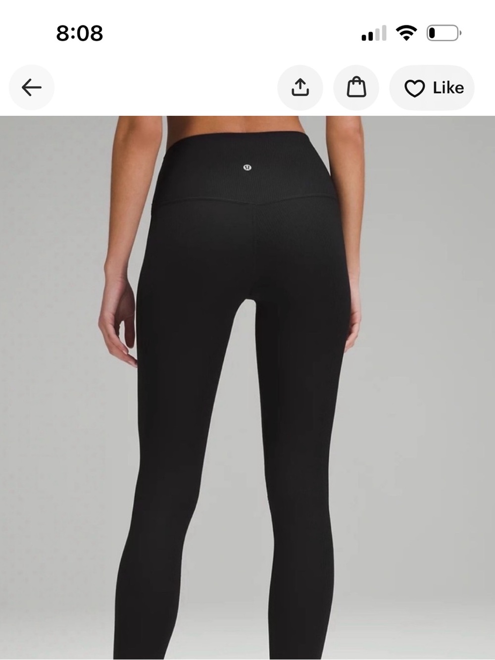 Lululemon Align High Rise Legging Black Full Length Womens 8